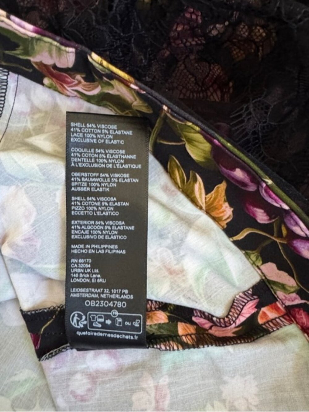 NWT Size XS - Anthropologie Black Floral Fruit Lace/Mesh Dress (NWT US$ 178) - Picture 14 of 16